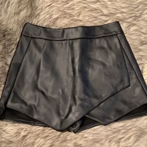 Pleather Mini Skort